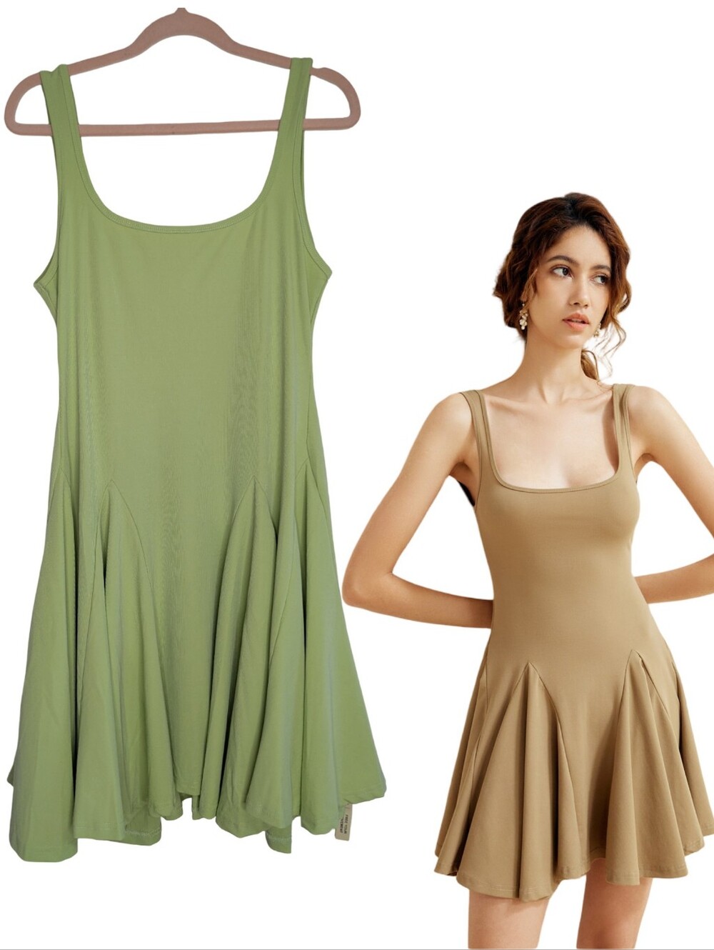OGL Square Neck Like Green IcyAir Coolness Tennis Dress Size XL NWT
